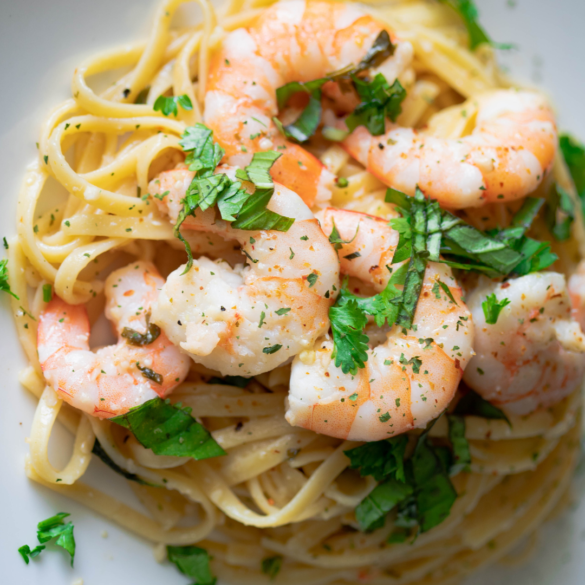 Jamie Oliver's Prawn Linguine Pasta Recipe